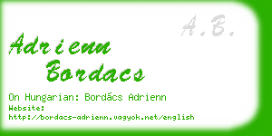 adrienn bordacs business card